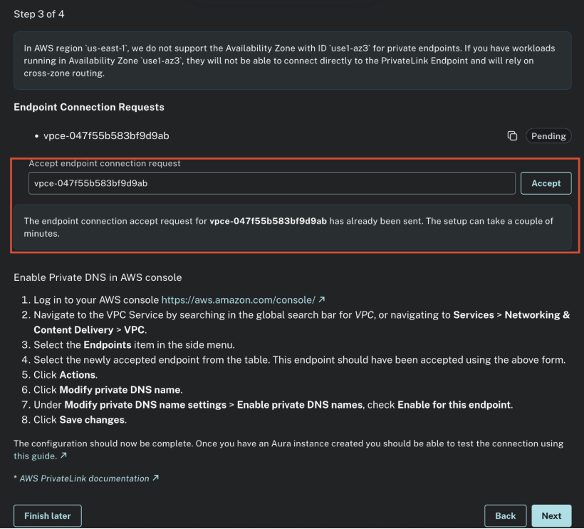 Configure an Aura Endpoint Connection Request