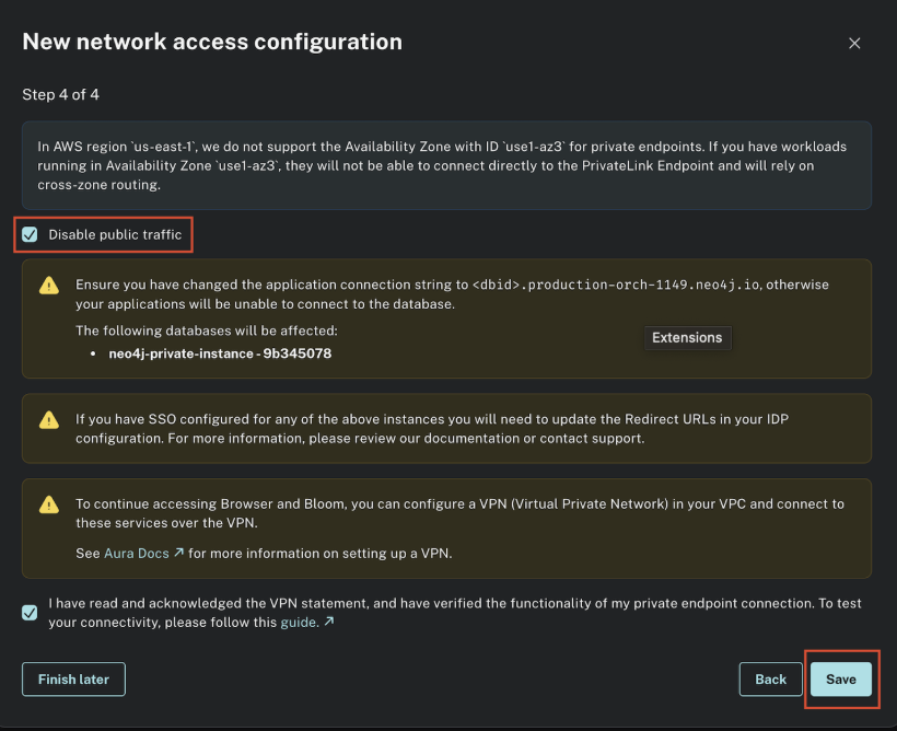 Disable a Public Traffic