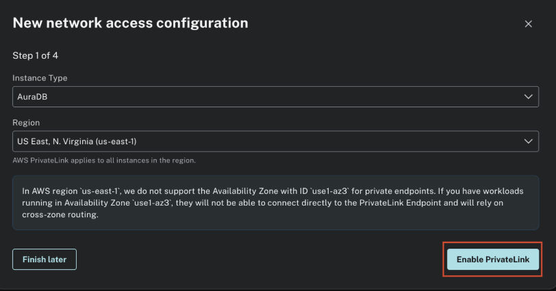 Add a Neo4j Aura Private Endpoint