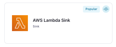 AWS Lambda Sink Connector Card