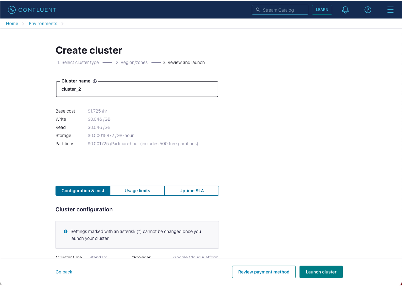 Create cluster workflow for logical Kafka clusters