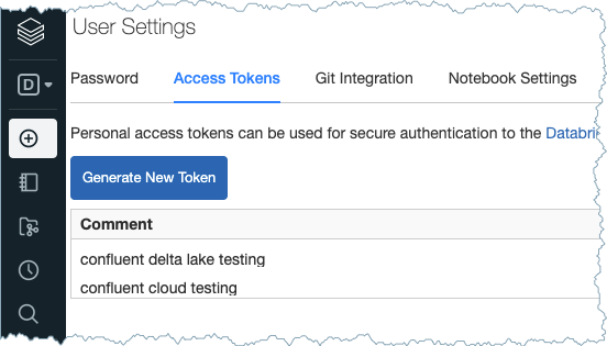 Databricks Delta Lake Access Token