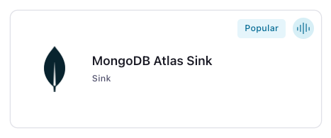 MongoDB Atlas Sink Connector Card