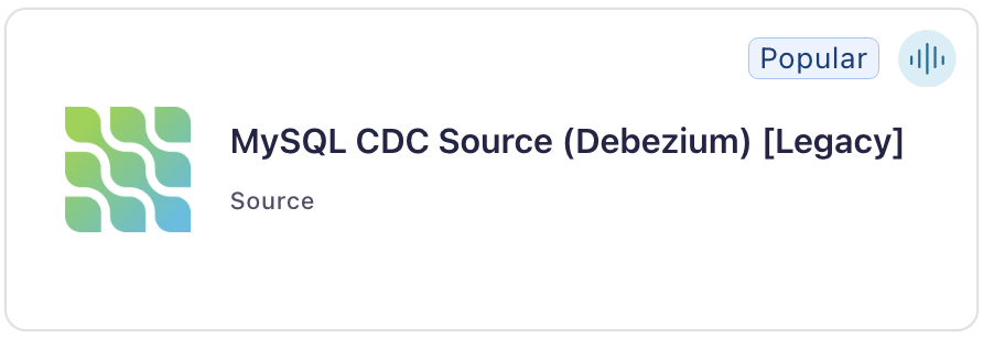 MySQL CDC Source Connector Card