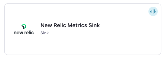 New Relic Metrics Sink Connector Card