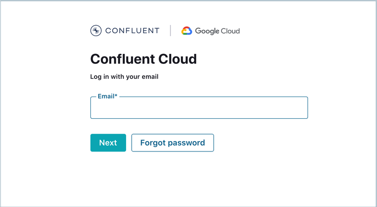 Confluent Cloud sign up page