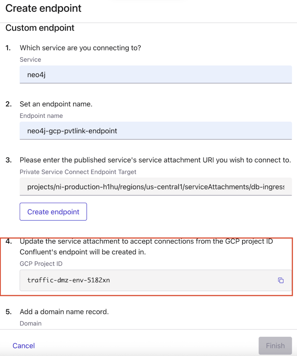 Copy the GCP Project ID