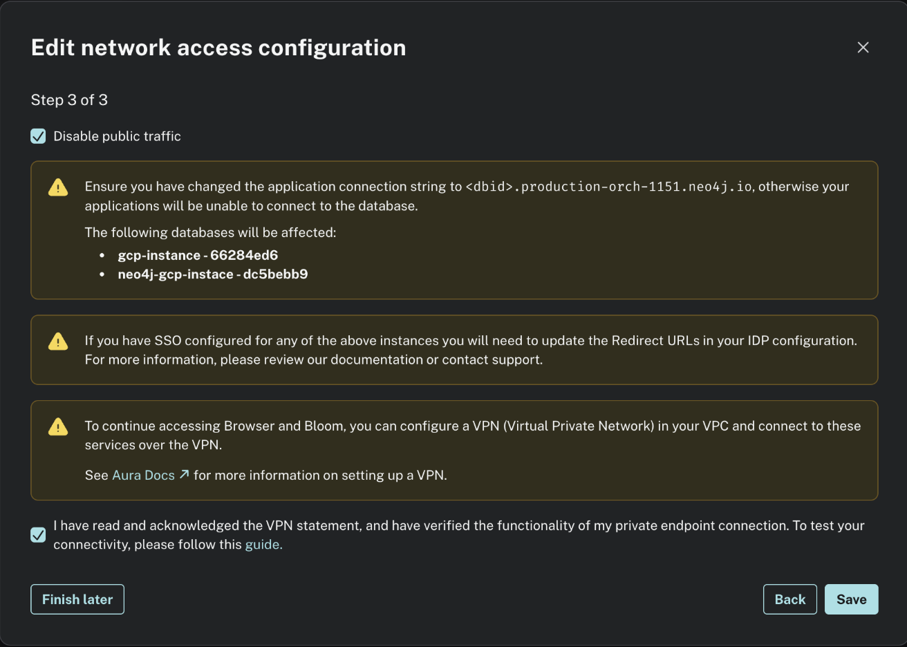 Disable Public Traffic
