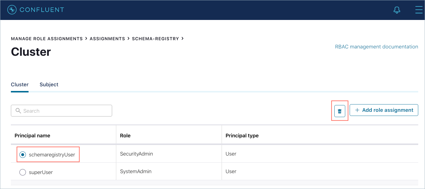 Cluster scope delete role assignment