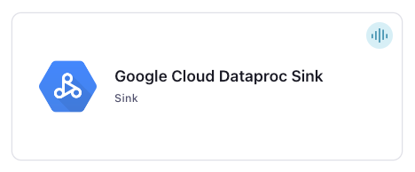 Google Cloud Dataproc Sink Connector Card