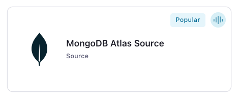 MongoDB Atlas Source Connector Card