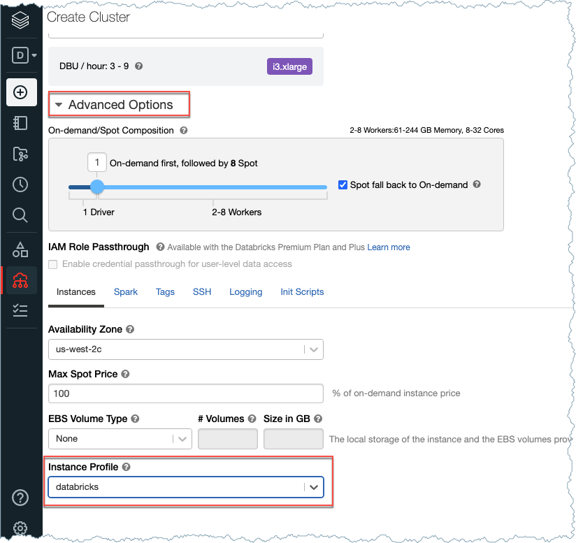 Databricks Delta Lake Create Cluster