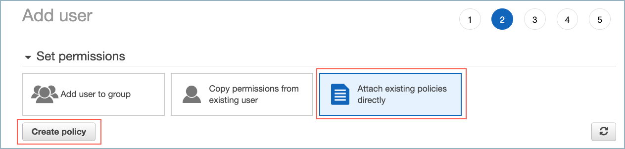 New AWS user policy