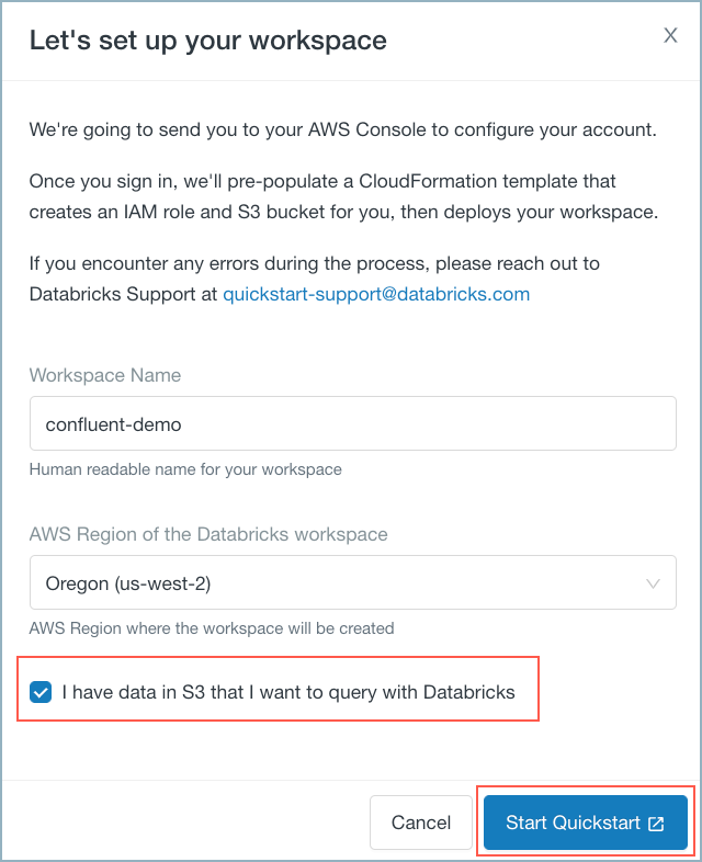Select Quickstart