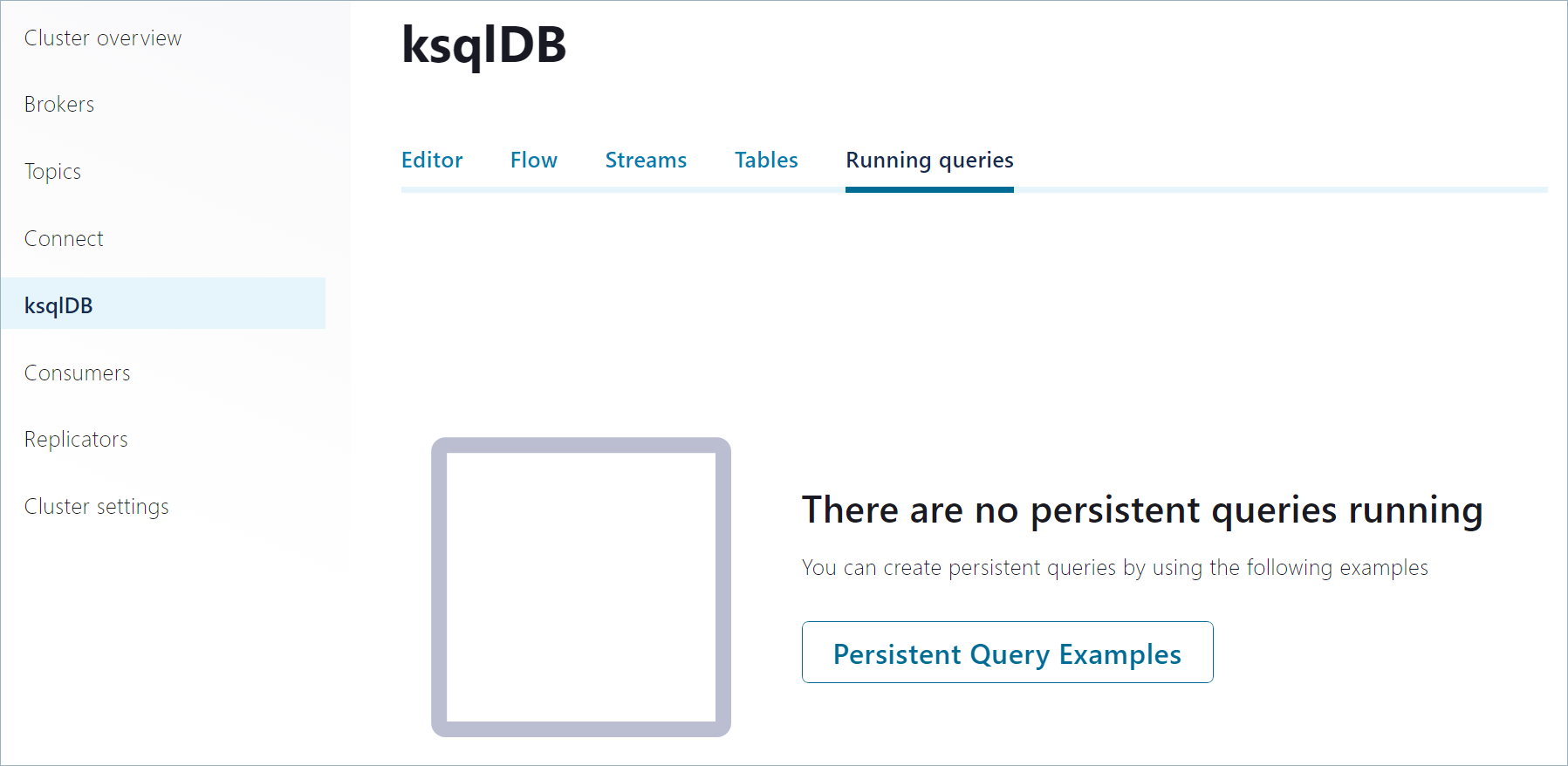 ksqlDB Running Queries initial page blank in Confluent Control Center