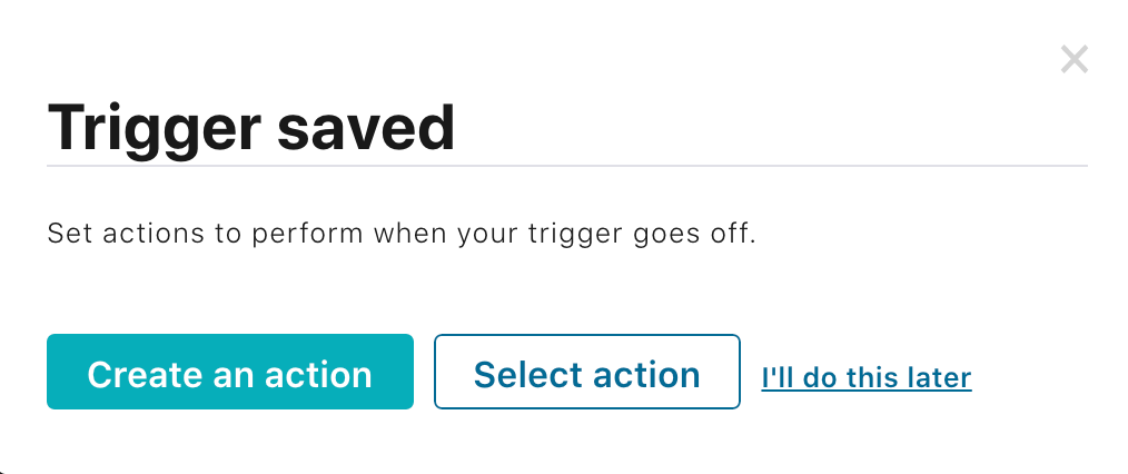 Trigger saved modal dialog